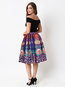 Mid-Calf Ball Gown Patchwork Polyester Floral Skirt (Style V200486)