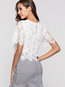 Round Neck Short Slim Lace Blouse (Style V200498)