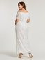 Bodycon Off The Shoulder Plain Lace Lace Bodycon Dresses (Style V200501)
