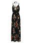 Expansion Spaghetti Strap Floral Print Maxi Dresses (Style V200513)