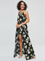 Expansion Spaghetti Strap Floral Print Maxi Dresses (Style V200513)