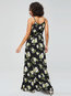 Expansion Spaghetti Strap Floral Print Maxi Dresses (Style V200513)