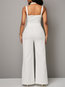 Maxi Slim Plain Backless Jumpsuit (Style V200537)