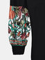 Round Neck Standard Loose Plain Polyester Blouse (Style V200543)