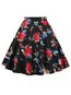Mini A-line Pattern Floral Skirt (Style V200554)