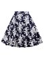 Mini A-line Pattern Floral Skirt (Style V200555)
