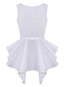 V-neck Standard Slim Plain Asymmetrical Blouse (Style V200560)