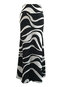 Maxi Bodycon Pattern Cotton Color Block Skirt (Style V200562)