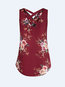 Mid-Length Loose Floral Pattern Tank Top (Style V200564)