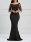 Bodycon Off The Shoulder Plain Backless Cellulose Acetate Fibre Bodycon Dresses (Style V200567)