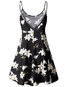 A-line Spaghetti Strap Floral Backless Mini Dresses (Style V200575)
