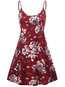 A-line Spaghetti Strap Floral Backless Mini Dresses (Style V200575)