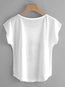 Round Neck Standard Loose T Shirt (Style V200579)