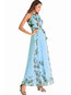 Expansion Round Neck Floral Print Maxi Dresses (Style V200612)