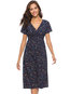 Western A-line V-neck Floral Print Knee Length Dresses (Style V200640)