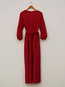 Vintage A-line Round Neck Plain Polyester Maxi Dresses (Style V200642)
