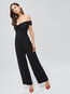 Maxi Slim Elegant Plain Backless Jumpsuit (Style V200646)