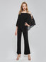 Maxi Slim Western Plain Patchwork Jumpsuit (Style V200651)