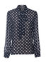 Standard Straight Western Polka Dot Pattern Blouse (Style V200655)