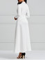 Sweet A-line Polo Neck Bow Polyester Maxi Dresses (Style V200665)