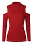 Stand Collar Standard Slim Western Cotton Sweater (Style V200692)
