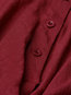 V-neck Midi Loose Plain Cotton Blouse (Style V200701)