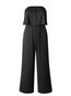 Loose Western Plain Polyester Backless Jumpsuit (Style V200704)