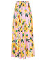 Ankle Length Fit and Flare Sweet Viscose Floral Skirt (Style V200709)