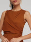 Maxi Slim Plain Polyester Backless Jumpsuit (Style V200736)