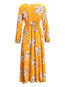 Bohemian Expansion V-neck Print Polyester Boho Dresses (Style V200750)