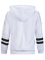 Hooded Standard Straight Striped Patchwork Hoodie (Style V200762)