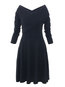 Elegant A-line V-neck Plain Mini Dresses (Style V200763)