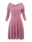 Elegant A-line V-neck Plain Mini Dresses (Style V200763)