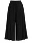 Ankle Length Loose Western Ruffle Plain Casual Pants (Style V200768)