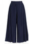 Ankle Length Loose Western Ruffle Plain Casual Pants (Style V200768)