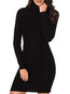 Elegant Bodycon Turtleneck Bodycon Dresses (Style V200769)