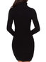 Elegant Bodycon Turtleneck Bodycon Dresses (Style V200769)