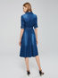 Country A-line Lapel Plain Ruffle Casual Dresses (Style V200771)