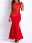 Date Night Mermaid Asymmetric Asymmetrical Spandex Maxi Dresses (Style V200774)