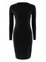 Casual Bodycon Round Neck Plain Casual Dresses (Style V200789)