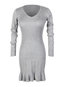 Casual Bodycon V-neck Plain Casual Dresses (Style V200794)