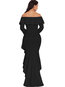 Sexy Asymmetrical Off The Shoulder Plain Asymmetrical Maxi Dresses (Style V200807)