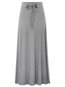 Ankle Length A-line Western Strappy Plain Skirt (Style V200817)