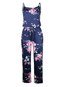 Maxi Loose Floral Polyester Backless Jumpsuit (Style V200823)