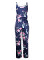 Maxi Loose Floral Polyester Backless Jumpsuit (Style V200823)