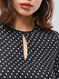 Standard Slim Casual Polka Dot Pattern Blouse (Style V200829)