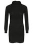 Casual Bodycon Turtleneck Plain Casual Dresses (Style V200830)