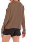 V-neck Standard Loose Casual Plain Sweater (Style V200833)
