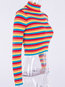 Short Slim Casual Striped Cotton Sweater (Style V200844)