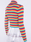 Short Slim Casual Striped Cotton Sweater (Style V200844)